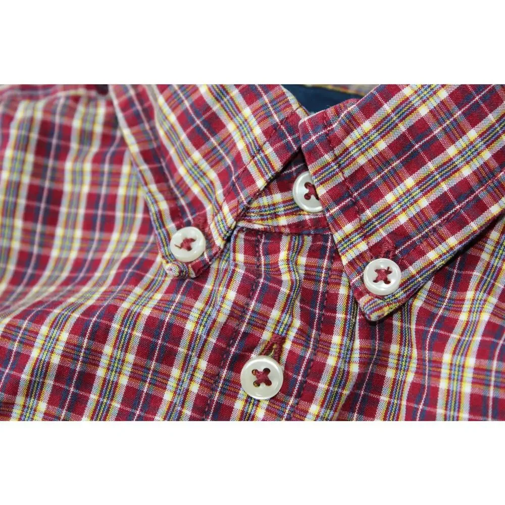 Ralph Lauren Polo Plaid Check Blue Label Button Down Long Sleeve Shirt Size 5